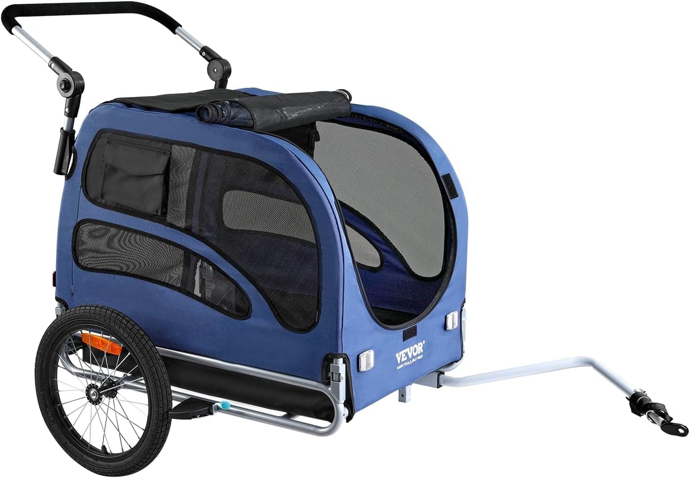 Vélo confort + remorque chien - vue 3