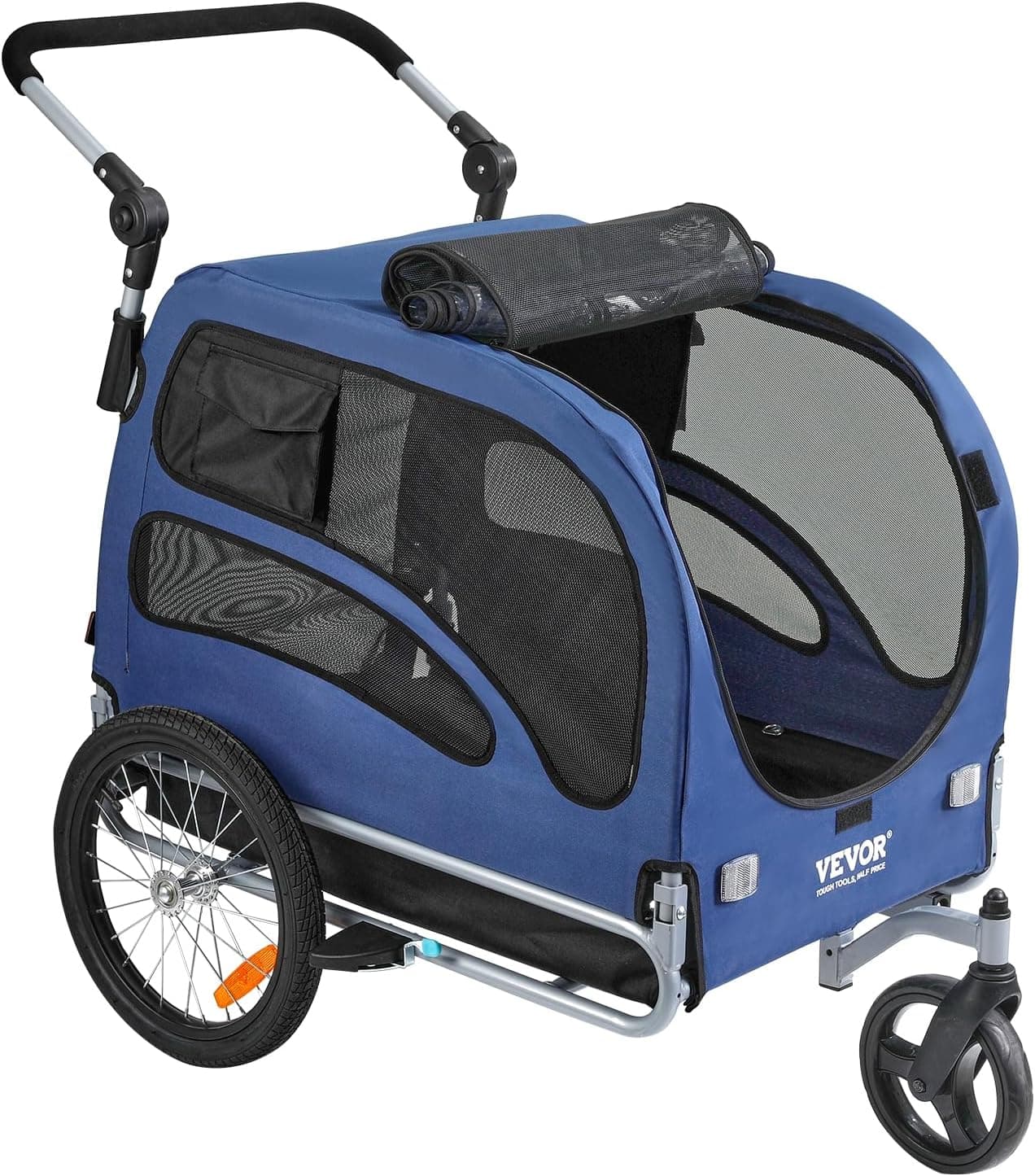 Vélo confort + remorque chien - vue 2
